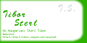 tibor sterl business card